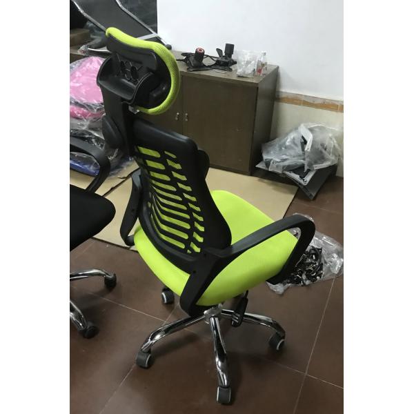 High Strength Group Room Chairs , Front Office Chairs For Heavy People, for meeting table, metal bending chrome leg