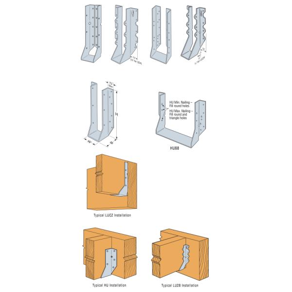 Подвеска для деревянных конструкций толщина 0,8-4 мм Стандартная или нестандартная