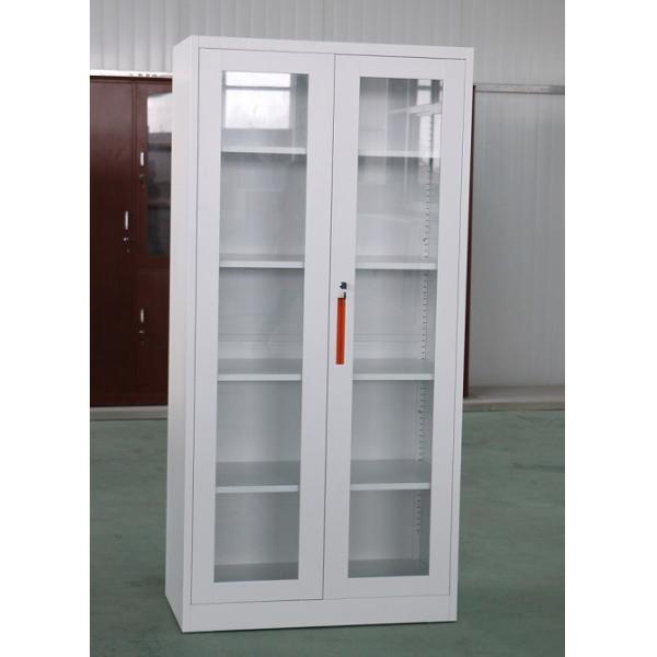 Glass Door Metal Office Cupboard Steel Powder Coating