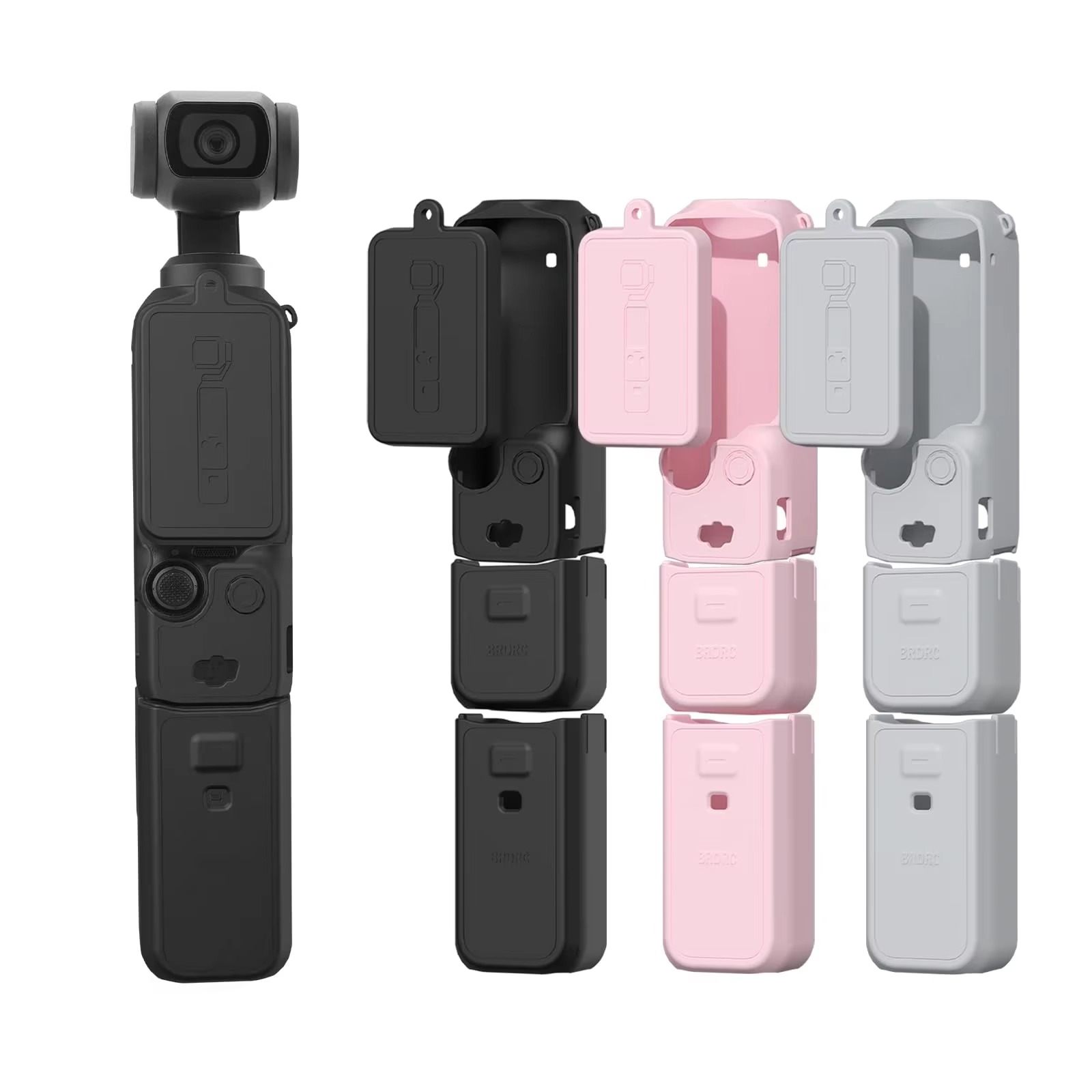 Laudtec High Quality Silicone Protective Case for DJI Osmo Pocket 3 Lens Screen Cover Shockproof Hand Strap Sports Camera