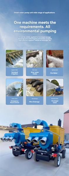 Self Priming Mobile Pump Truck 800 1000 Square Diesel Engine Pump Water Treatment