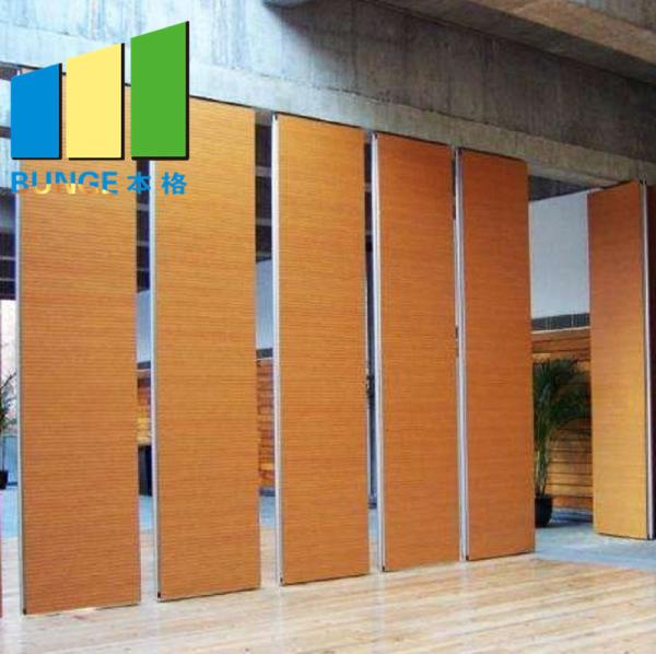 Melamine Commercial Movable Partition Walls Sliding Folding Divider For Office