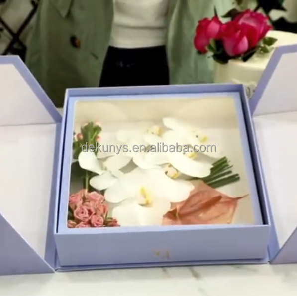 Sorpresa pastel flor chocolate rosa embalaje papel cartón caja de regalo de cumpleaños rígida