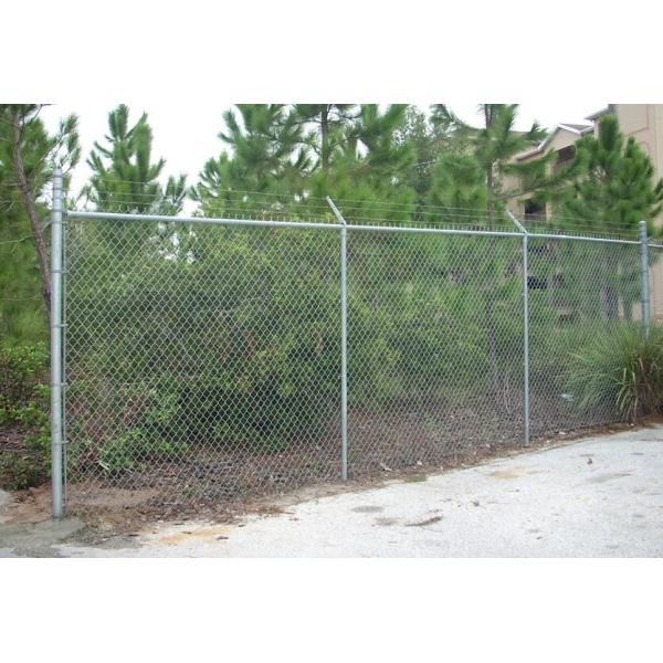 Safety Residential Closed Edge Steel Chain Link Fencing 8ft High