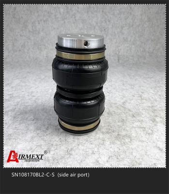 Amortecedor de borracha Convolute dobro SN108170BL2-C do airbag da mola de ar