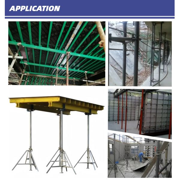 Galvanized Acrow Prop Shoring Jack Post with Q235/Q345 Steel and Telescopic Adjustable Design for Construction Support