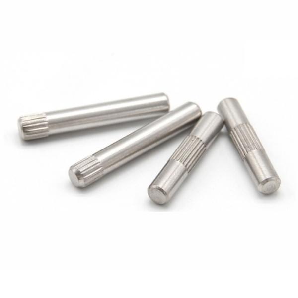 0.25in Metric Solid Spiral Knurled Dowel Pins 304 Stainless Steel