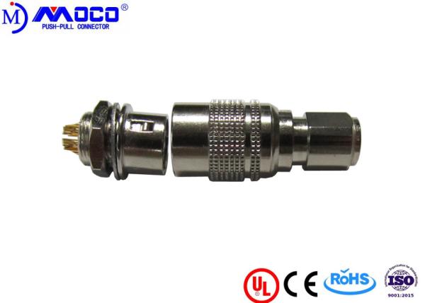6 Pin Industrial Circular Connectors Metal HRS HR10A-7P-6P / HR10A-7R-6S
