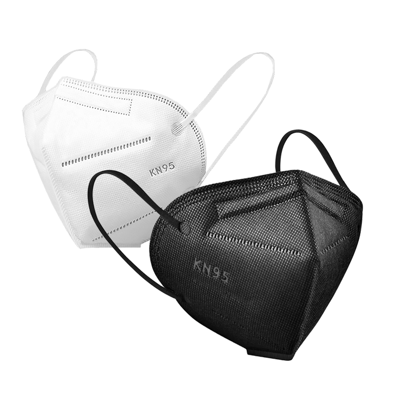 High Quality 4-Ply Black Influenza Surgical Face Masks High-Anti-Aerosol Adults KN95 Disposable Facemask HAIXIN HEALTH