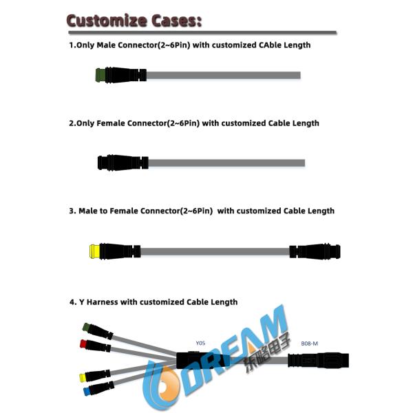 ODM/OEM E-Bike Connector Female Male 2 3 4 5 6 пин водонепроницаемый соединитель