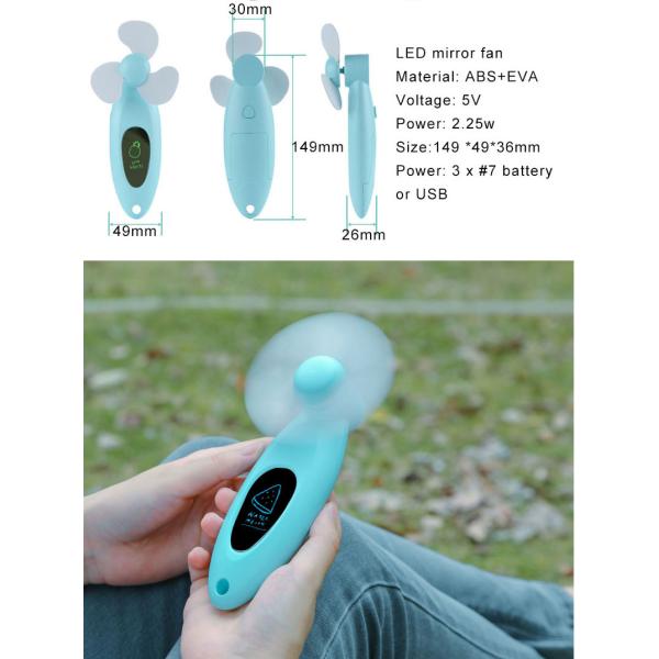 Strong Wind Personal Handheld Fan Battery Operated Small Lightweight Mini Pocket Size