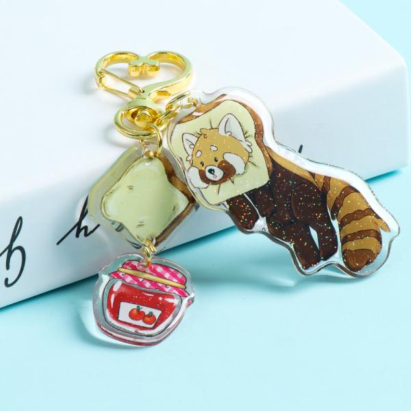 Cartoon acrylic key chain set brand personality small pendant Comiccon cartoon logo picture photo DYI key chain