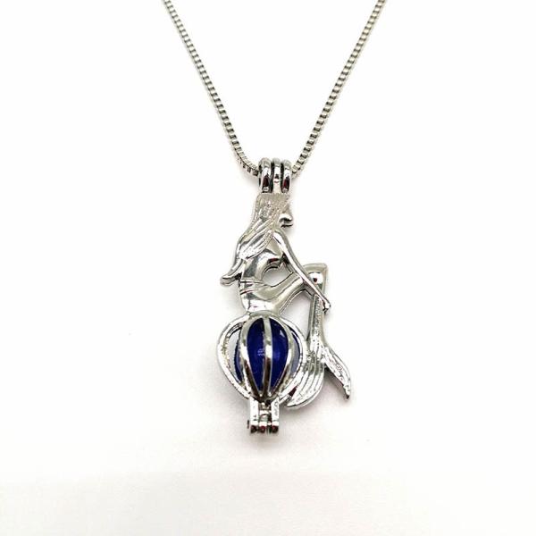 DIY Necklace For Unisex Gift Pearl Cage Pendant Essential Oil Diffuser Jewelry Making Accessories