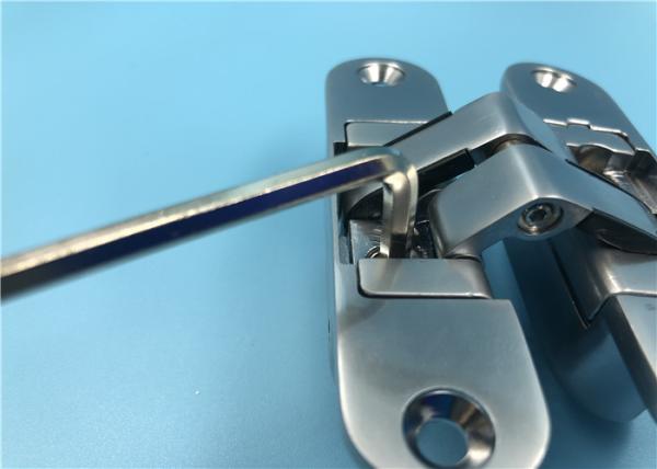 Pearl Chrome Invisible Cabinet Hinges / Heavy Duty Concealed Mortise Hinge