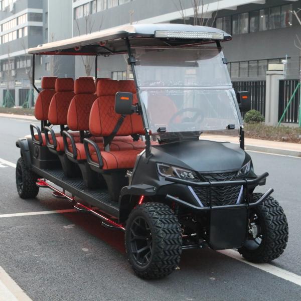 Bateria de lítio de 72 V 8 lugares Carrinho de golfe elétrico de luxo alimentado por bateria Buggy CE aprovado Made in China