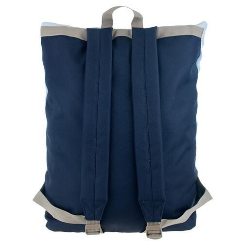 Softback Heavy Duty Backpacks Light Blue Eco Friend Cotton With Front Pocket