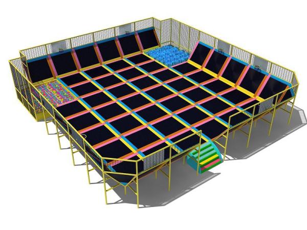 adult trampoline park children jumping play zone big jump trampoline for shopping center