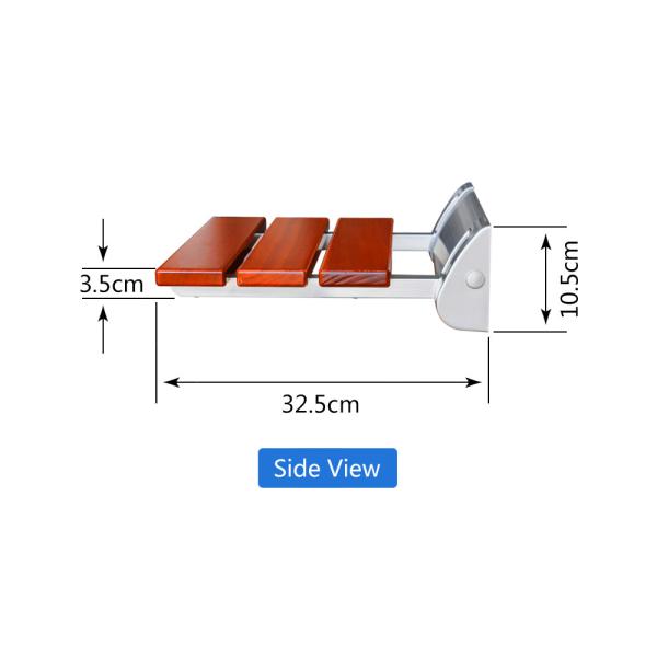Anti Slip Wall Mounted Shower Seat Non Barrier With Reinforced Aluminum Alloy Bracket