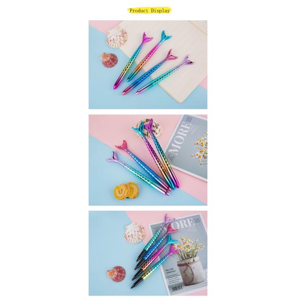 Plume neutre de sirène à gradient coloré 0,5 mm UV électroplaté Plume en gel pour cœur de fille