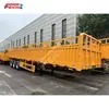 Vehicle Master 60 Ton Drop Side Wall Fence Semi Trailer Sidewall Dropside 3 Axle Cargo Transport Truck Trailer for Sale