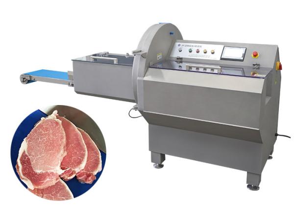 Machine à découper la viande congelée industrielle pour couper la viande de porc congelée en tranches avec fonction de portion