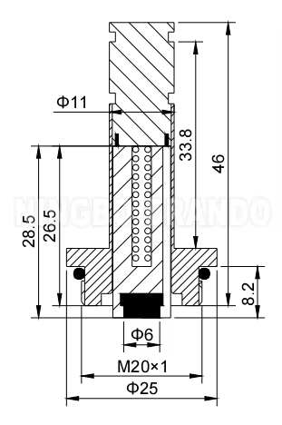SMC Type VX Series Solenoid Valve Armature for VX2120 VX2130 Solenoid Valve