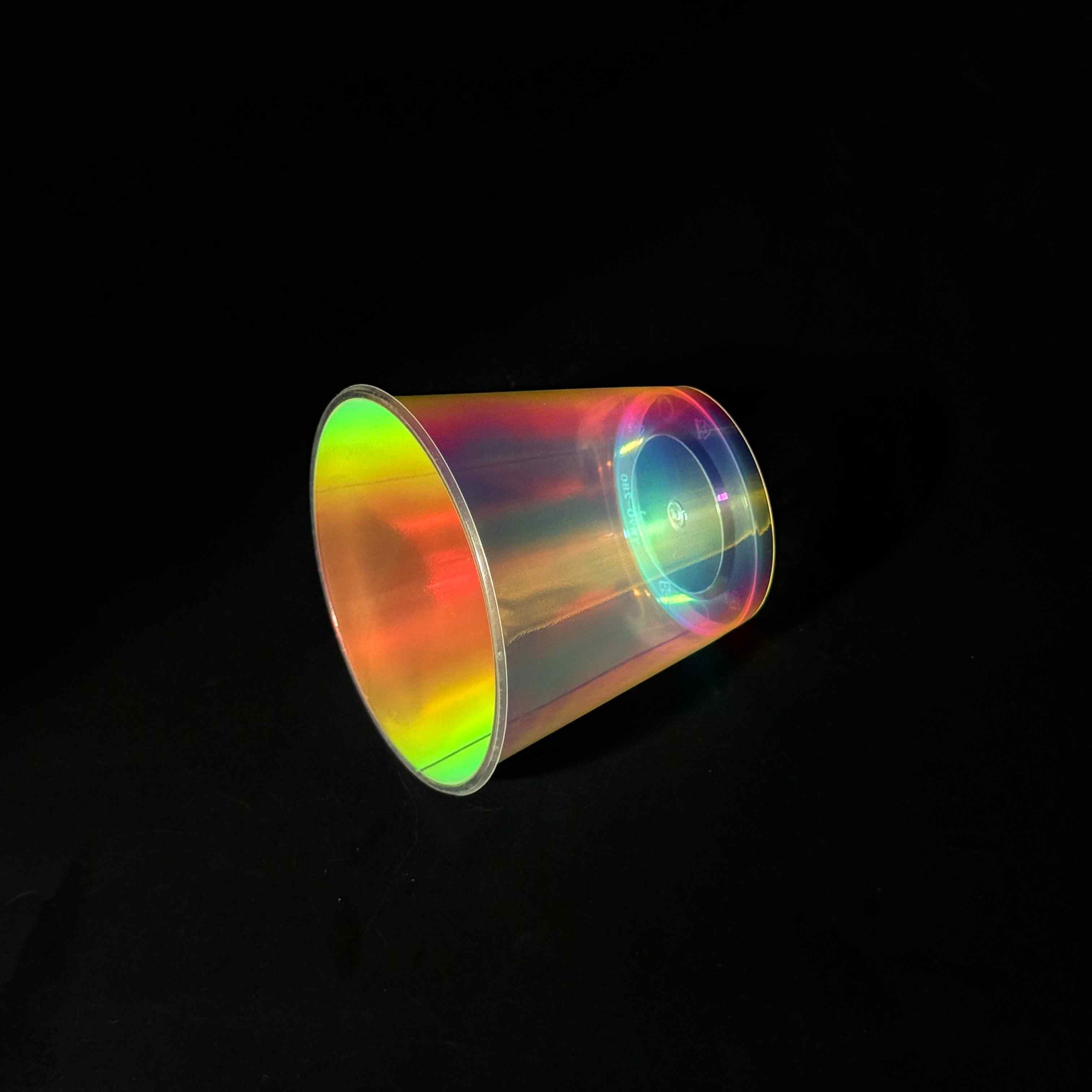 Custom Logo 90mm PP 280ml IML Plastic Cups Metallic Effects for Beverage Packaging