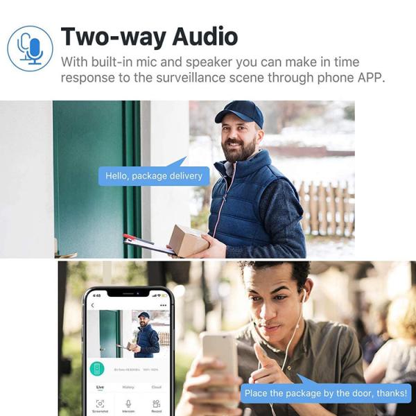 Smart Battery Video WiFi Video Doorbells Night Vision 1080P HD Camera Doorbell