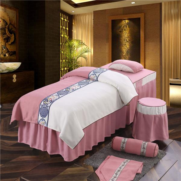 Modern Style Massage Table Sheet Cover Set Luxury Spa Pure Microfiber 4 Piece Bedding