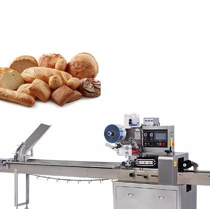 Full Automatic Horizontal Packing Machine For Bread Cookies Fruits Vegetables