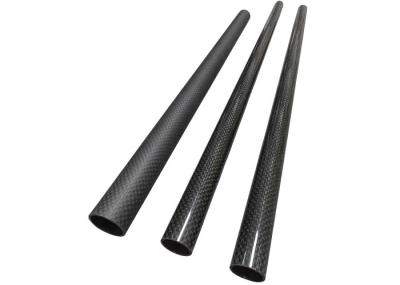 Black High Modulus Carbon Fiber Roll Wrapped Tubes Round Tube For Equipment Parts