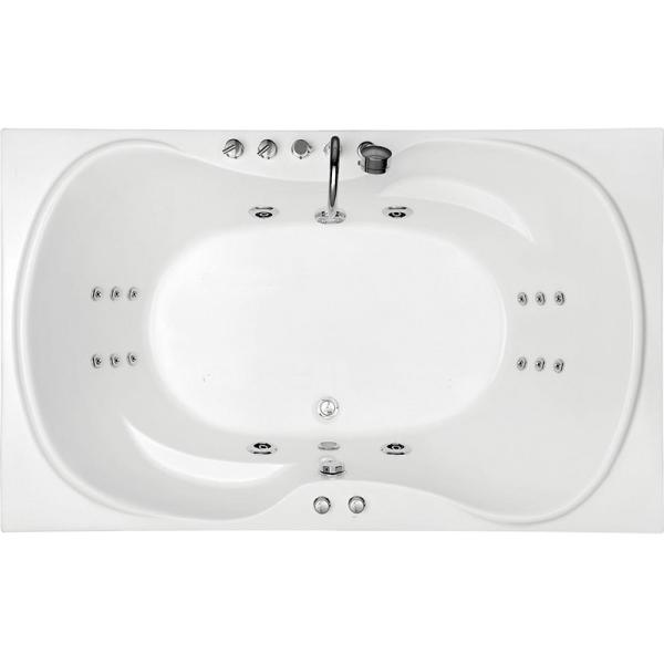 M1811 Whirlpool Acrylic Massage Bathtub Pure Sanitary Grade 1800×1100×580mm