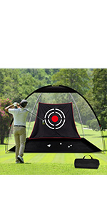 Golf Hitting Cage Practice Aid For Outdoor, Golf Practice Net, Hitting Aids Nets, Portable Golf Impact Nets Cages