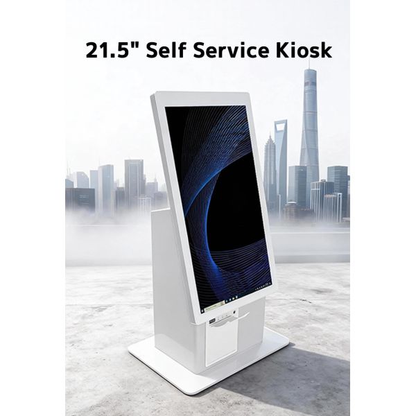 MJK 21.5 Inch Indoor LED Cabinet Self-Service Order Payment Kiosk Touch Screen Multi-Function NFC for Restaurants