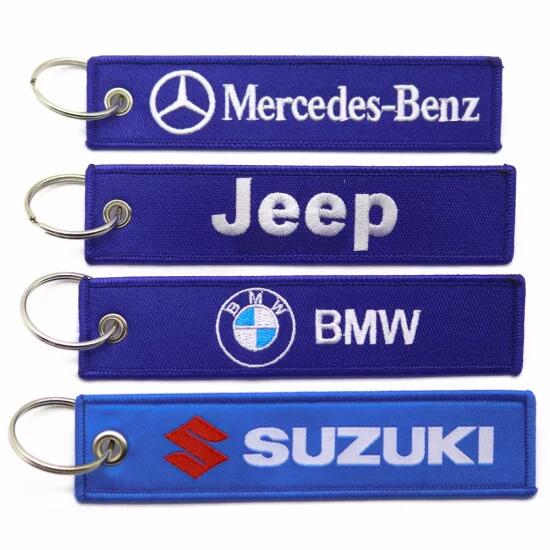 Embroidered 130x30mm Remove Before Flight Keychain Nylon