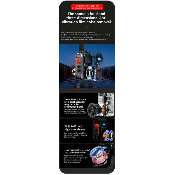 4G POC Zinc Alloy Walkie Talkie with FM Radio Function and Exclusive PTT Support