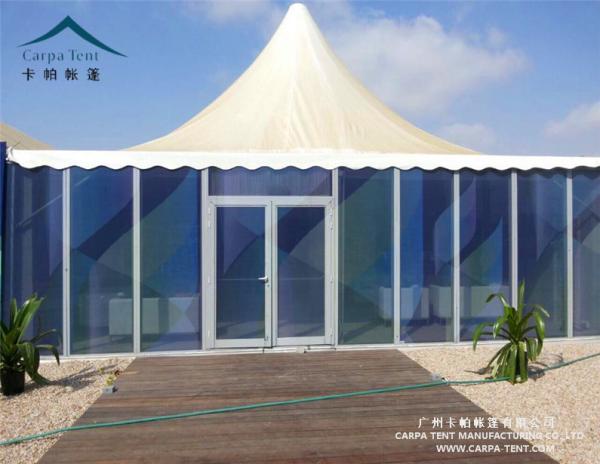 Aluminum Large Pagoda Tents With Glass Wall / Outdoor Event Tent