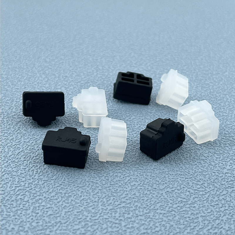 Silicone Black Corrosion Resistant RJ45 Port Dust Cover for Ethernet Port Protection