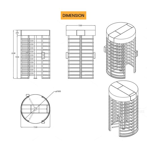 ODM OEM турникета высоты карты одиночного канала RFID полный