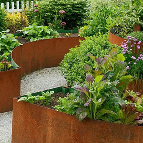 ISO Lawn Edging Corten 100mm Garden Metal Ornaments  Powder Coated