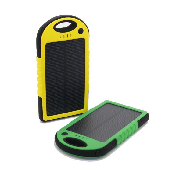Outdoor 5000mah portable priced solar power bank for mobile phone