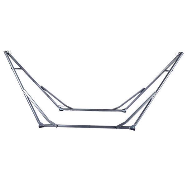 Outdoor Furniture Foldable Double Hammock with Stand Adjustable and Portable Cotton Hammock