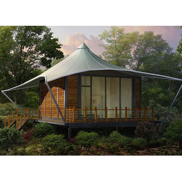 Outdoor Luxury House Hotel Bell Tent With Aluminium Profile Structure