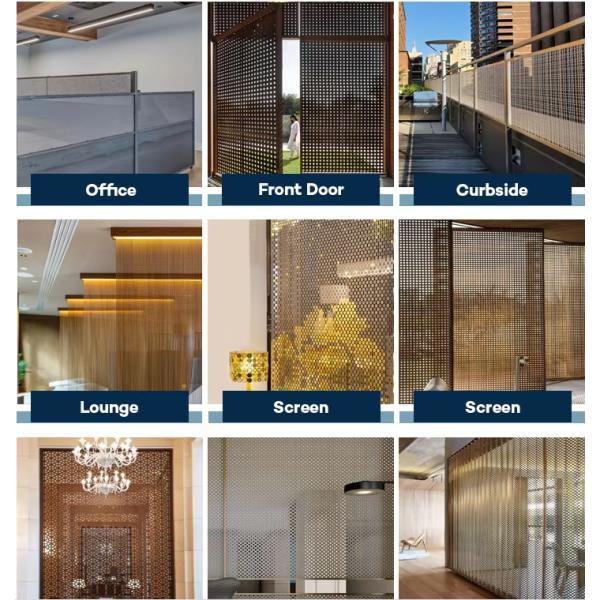 Venta caliente personalizada Decoración de latón tejido malla de alambre de cocina inserciones de malla de alambre para puertas de gabinete