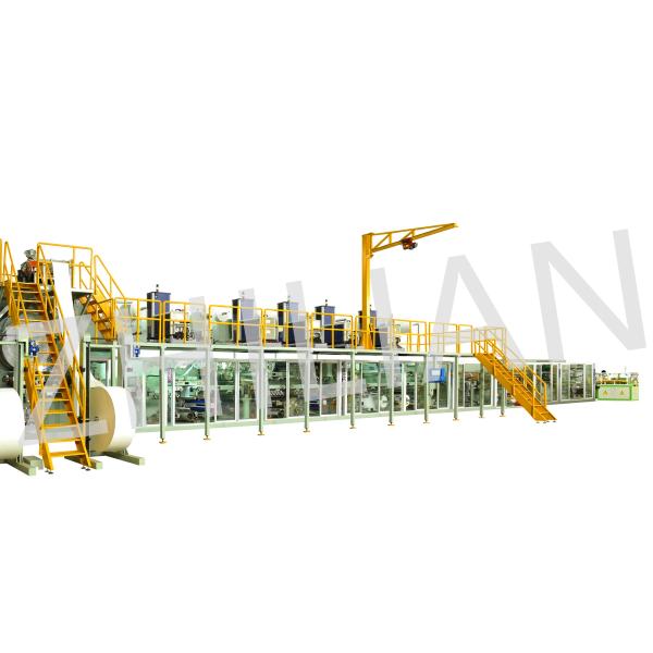 Ultra Thin Adult Diaper Machine 150m / min 50Hz