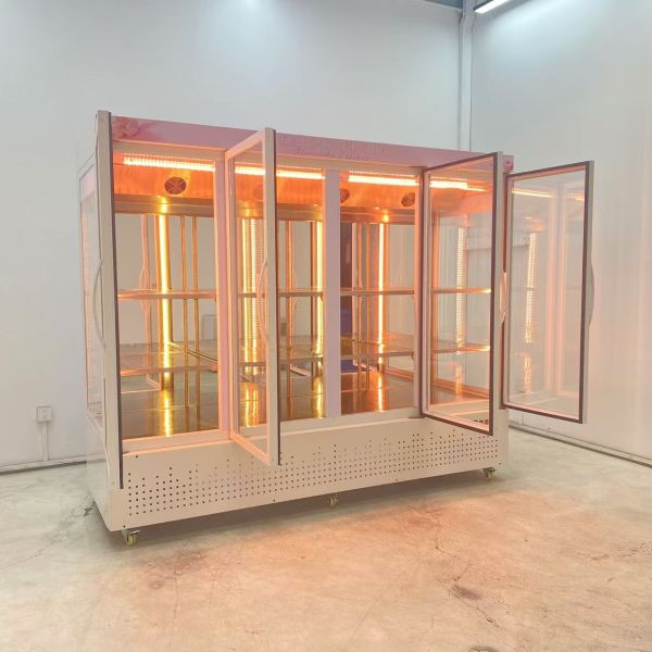 White Flower Display Cooler Floral Refrigeration Units Customized