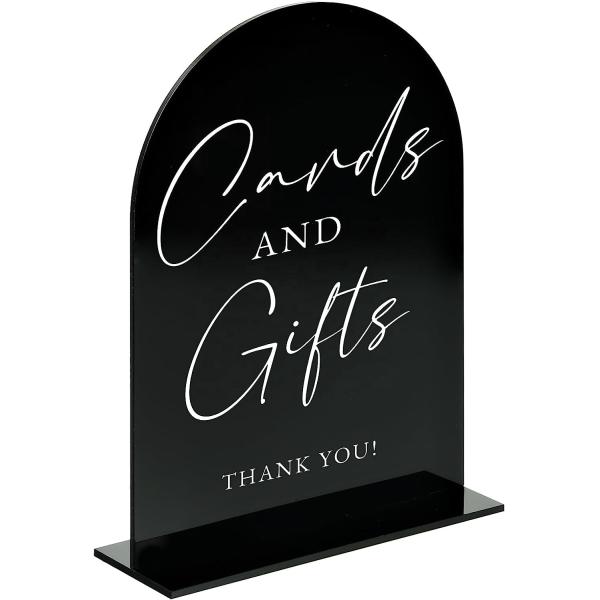 Desk Sign Menu Acrylic Holder Wedding Luxury Modern Wedding Decor Display Stand Arch Frosted