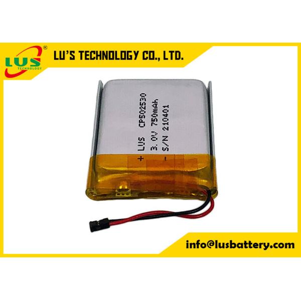 Batterie ultra mince à hautes températures CP502530 de la batterie 3V 800mAh de polymère du lithium LP502530