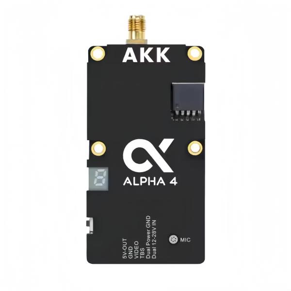 AKK Alpha 4 VTX 5.8G 4W 80CH 1w/2w/3w/4w Power Switchable Smart Audio FPV Video Transmitter for Drone