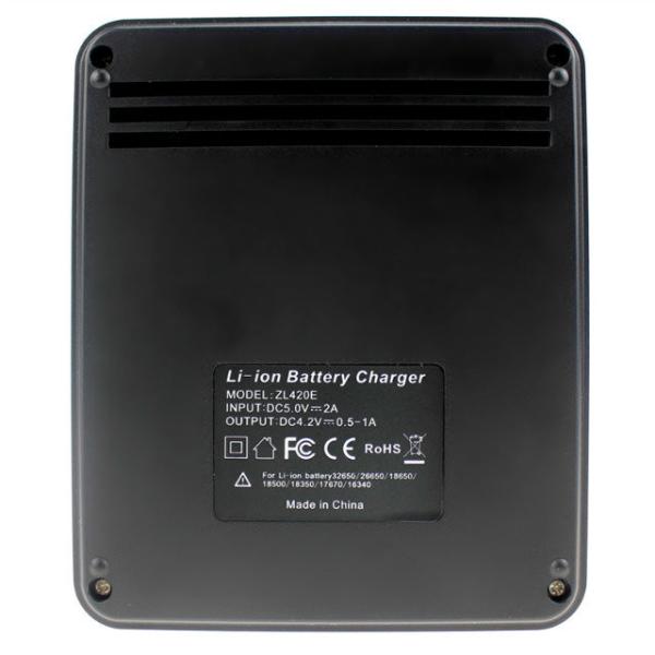 Plastic 3.7 V 18650 Lithium Ion Battery Charger 131mm*69mm*36mm Size